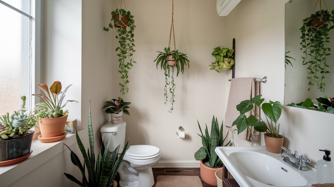 How to use plants in bathroom decoration for small spaces