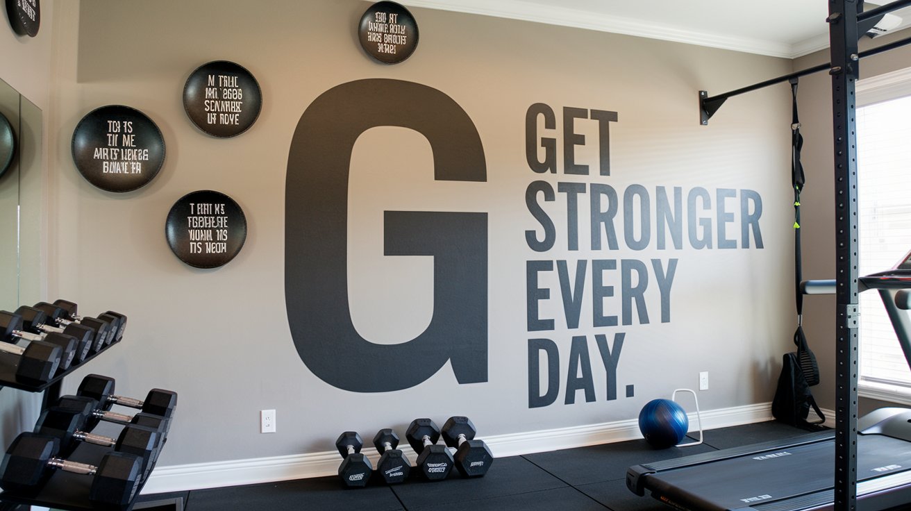 DIY wall art ideas for a motivating home gym